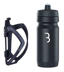 BBB Fietsen FlexCage en CompTank Fiets Bidonhouder En Flessenset BPA-vrije Waterfles Fiets Flessenhouder Universele Fit 550ml I BBC-36C, Zwart/Wit