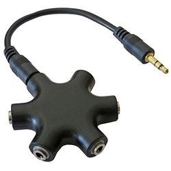 keepdrum ADA067 - Divisor de auriculares para varios auriculares (3,5 mm)