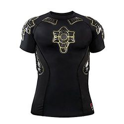 G-Form Pro-X Bambini Maglietta a Compressione a Maniche Corte - Nero/Giallo, XL
