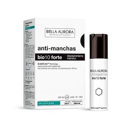 Bella Aurora - Bio10 Forte Siero Depigmentante Intensivo 30 ml, Anti-Macchie per Pelle Mista-Grassa, con Tecnologia B-CORE 221™ e SPF 20, Protezione UVA, UVB e Infrarossi
