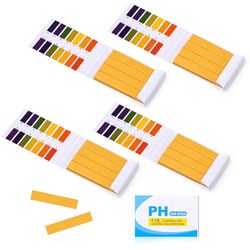 Oderra 320 pH-remsor, pH-värde testremsor, mätområde 1–14, solrostestpapper för saliv, urin, vatten, jordtest (4 x 80 pack)