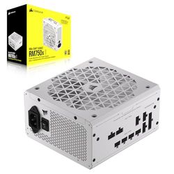 CORSAIR RM750x SHIFT Fully Modular ATX Power Supply - 80 PLUS Gold - ATX 3.1 - PCIe 5.1 - Zero RPM - Modular Side Interface - White