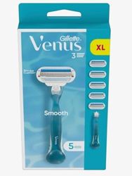 Gillette Venus Système de rasage lisse pour femme, 1 poignée - 1 lame de charge, 3 lames avec coussinets de protection
