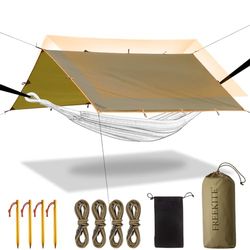 FREEKITE Lona portátil Impermeable Multifuncional para Acampar al Aire Libre Viajar Toldo mochilero Lona Refugio Lluvia