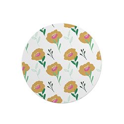 Questo Casa, Rund musmatta med digitalt tryck, halkfri baksida, för kontor och hem, diameter: 22 cm