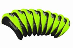 Longridge EZE Golf Iron Covers (Pack om 10) - Grön/Svart