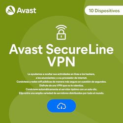 Avast SecureLine VPN 2025 | 10 Dispositivos | 1 Año | Descarga digital