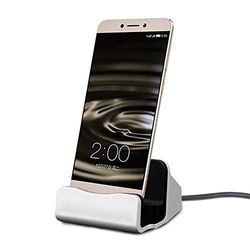 Oplaadstation voor XIAOMI Mi Mix 3 Smartphone Type C Houder Oplader Desktop (Zilver)