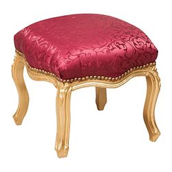 Biscottini Sillón Dormitorio 40x40x40 cm | Banco de Entrada Estilo Louis XVI | Banco Inferior Cama y reposapiés | Muebles barrocos