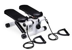 UMBRO Stepper Fitness - hometrainer - stepper met weerstandsbanden - elektrisch display - zwart/wit Normaal