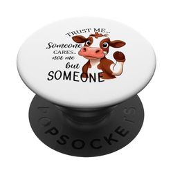 Cute Cartoon Mucca Ciao Ci PopSockets PopGrip Adesivo