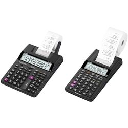 Casio Hr-150Rce Calcolatrice Scrivente Portatile, A 12 Cifre, Stampa 2 Righe A Secondo & HR-8RCE-BK Calcolatrice Scrivente Portatile, Display a 12 Cifre, Funzioni Check e Correct