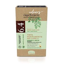 Helan, Capelvenere Colours, Tinta per Capelli Naturale Permanente Formula Dolce 6.4N Biondo Scuro Rame, Colore Capelli Kit Facile Uso Inodore Ottima Copertura, Tinta Capelli senza Ammoniaca e Alcool