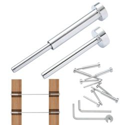 VEVOR Kit di ringhiere per cavi invisibili da 20 pezzi, ricevitore invisibile da 1/8" in acciaio inossidabile T316, tenditore a pressare da 1/8" per montanti in legno/metallo