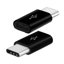 Levitantes Zwarte micro-USB naar C-adapter, enkele micro-USB naar C-adapter voor muizen, toetsenborden, hoofdtelefoons, harde schijven, mobiele telefoons en meer
