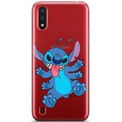 ERT GROUP mobiltelefonfodral för Samsung A01 originalt och officiellt licensierat Disney mönster Stitch 019 optimalt anpassad till formen på mobiltelefonen, gedeeltelijk transparant