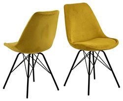 AC Design Furniture Emanuel krzesło do jadalni, żółte, wys.: 85,5 x szer.: 48,5 x głęb.: 54 cm