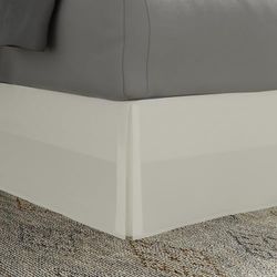 TODAY'S HOME Classic Tailored, Microfiber, 14" Drop Length Bed Skirt Dust Ruffle, Twin, Ivory