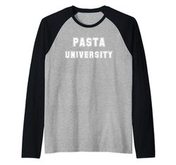 Universidad de pasta Funny College Camiseta Manga Raglan