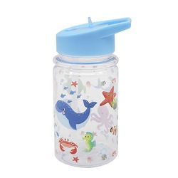 The Leonardo Collection Little Stars Sea Life Drinks Bottle For Hot and Cold Drinks | Reusable Leakproof Water Bottles For Travel & Home | BPA Free & Dishwasher Safe Drinking Bottle
