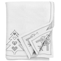 Ragged Rose Tessa, Coton, Blanc/argenté, 230 x 140 x 230 cm