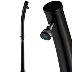 BAKAJI Doccia Solare per Giardino Piscina Esterno Campeggio Serbatoio 20Lt con Soffione Regolabile Miscelatore Acqua Calda Attacco Tubo da Giardino Dimensione 214 x 11,5 x 11,5 cm