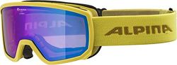 ALPINA Unisex - Volwassenen, SCARABEO S Q-LITE Skibrille, curry/blue, One Size