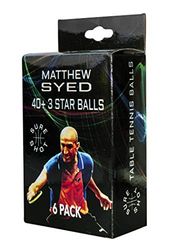 Sure Shot Syed 3 Star - Palline da Ping Pong Unisex, 40 mm, Colore Bianco