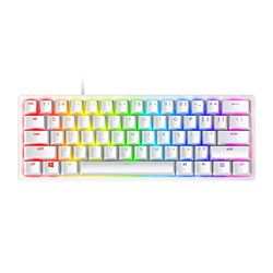Razer Huntsman Mini (Interruttore Rosso) - Tastiera da Gioco Compatta al 60% (Interruttori Ottico- Lineari, Copri Tasti Doubleshot PBT, Cavo USB-C Rimovibile) Layout USA | Mercury Bianco