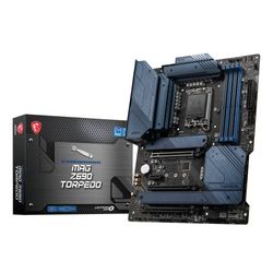 MSI MAG Z690 TORPEDO Gaming Motherboard, ATX - Supports Intel Core 12th Gen Processors, LGA 1700 - 16 Duet Rail VRM 70A, DDR5 Memory Boost 6400+MHz/OC, 1 x PCIe 5.0 x16, 3 x M.2 Gen4, 2.5G LAN, Black