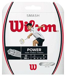 Wilson Smash 66 Corda da Baminton, 10 Metri, 0.68 mm, WRR9429WH, Bianco