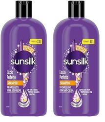 Sunsilk, Shampoo Liscio Perfetto, Shampoo per Capelli Lisci a Lungo e Setosi, Formula Active Fusion con Olio di Argan, Proteine della Seta e Biotina per Capelli Visibilmente Sani, Formato XXL 810 ml