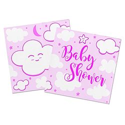 Folat - Pink Babyshower Girl Servetter 25x25cm - 20 stycken