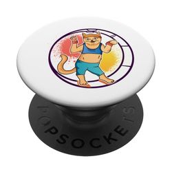 Wheel gymnastics Gatos Wheel gym Gimnasta de ruedas PopSockets PopGrip Adhesivo
