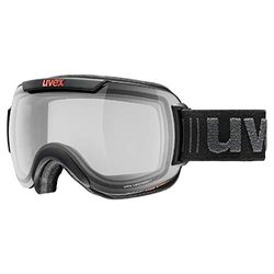 uvex downhill 2000 VP X - skibril voor dames en heren - meekleurend - gepolariseerd - black matt/smoke-smoke - one size