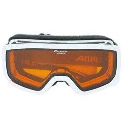 ALPINA Unisexe - Enfants, SCARABEO Lunettes de ski, white, One Size