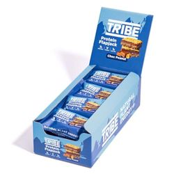 TRIBE Protein Flapjacks - Choc Peanut - Great-Tasting Natural Energy - Vegan, Dairy Free & Gluten Free (12 x 50g Bars)