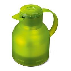 Emsa 505763 Samba Quick Press closure vacuum jug, 1.0 litres, translucent green