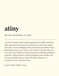 ATEEZ / ATINY Dictionary Definition K-Pop Meme Notebook – 8.5" x 11", 200 Pages, Lined Paperback for School, Studying, or Journaling