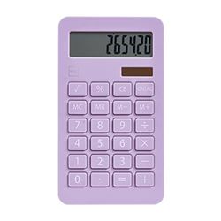 Miquelrius - Calculatrice Solaire, 10 Chiffres, Grandes Touches, écran LCD, Couleur Mauve