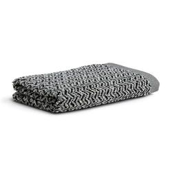 möve Badhandduk, 85% bomull/10% Viskose aus Bambus-Zellstoff / 5% linne natur/svart, 80 x 150 cm