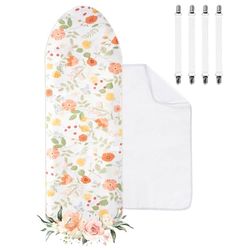 BillyBath Ironing Board Cover, 100% Cotton, Three-Ply, Thickened, Green, 110-125 x 30-42 cm