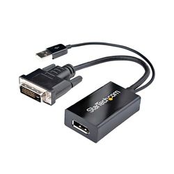 StarTech.com Adaptateur DVI vers DisplayPort - Alimentation USB - 1920 x 1200 - Convertisseur DVI vers DisplayPort - Adaptateur Vidéo - DVI-D vers DP (DVI2DP2)