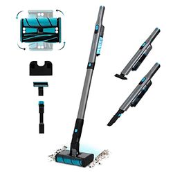 Cecotec Aspiradora Escoba sin Cable Ultraligera - Scoba 2100 Twice. 210W y 20 kPa, Motor Digital Brusless, Autonomía 45 mins, Cabezal Motorizado Omnidireccional con Doble Cepillo, 2 Accesorios