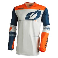 O'NEAL | Chemise Motocross Manches Longues | MX MTB Mountain Bike | Matériaux légers, Trous d'aération découpés au Laser, Coupe Ergonomique | Hardwear Jersey Haze V.22 | Adulte | Bleu Orange | M