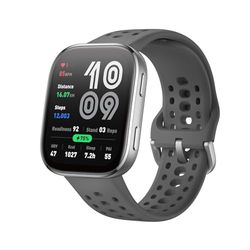 AMAZFIT Bip 6 Smartwatch 46mm, Batterie 14 Jours, AMOLED 1,97", GPS avec Cartes, IA, Appels Bluetooth, Suivi Santé et Sommeil, 140+ Modes Sportifs, Étanchéité 5ATM,Charbon