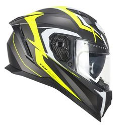 CGM Helm Full Face 311G BLAST SPORT zwart neongeel mat, S (55-56cm)