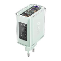 Väggladdare Acefast A45, 2 x USB-C, 1 x USB-A, 65 W PD (grön)