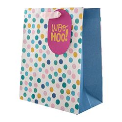 Hallmark Multi-Occasion Medium Gift Bag - Roze en Blauw Spot Design