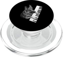German Shepherd Playing Piano Pianist Dog Lover PopSockets PopGrip for MagSafe
